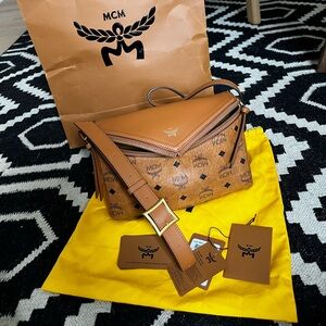 MCM Diamond Visetos Shoulder Bag